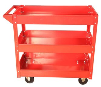 vozík dílenský, 3 police, nosnost 100 kg