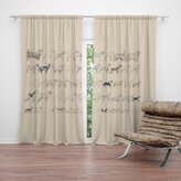 Závěs Psí plemena: 2ks 140x250cm