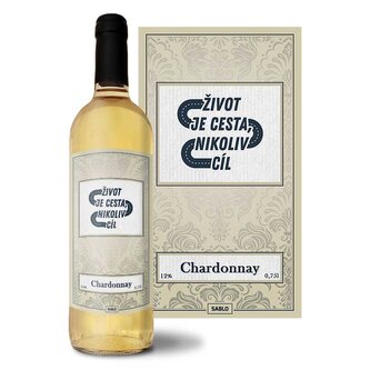 Bílé víno Život je cesta, nikoliv cíl: 0,75 l
