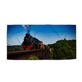 Ručník Vlak na mostě: 70x140 cm Ručník Vlak na mostě: 70x140 cm
