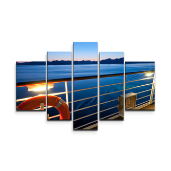 Obraz - 5-dílný Pohled z lodě: 125x90 cm