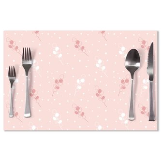 Prostírání Bílé a růžové květy: 40x30cm