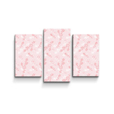 Obraz - 3-dílný Růžové rostliny: 75x50 cm