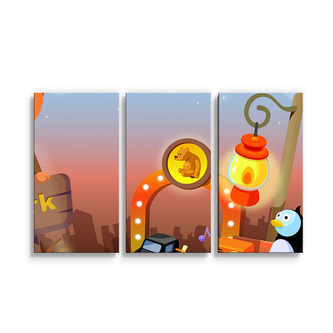 Obraz - 3-dílný Dětský motiv 4: 120x80 cm