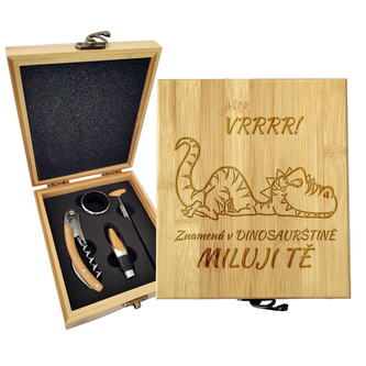 Dárková sada na víno Dinosaurus: 147×168×49 mm
