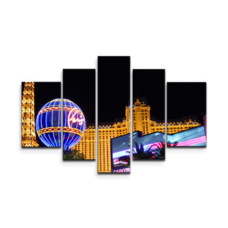 Obraz - 5-dílný Las Vegas 3: 125x90 cm