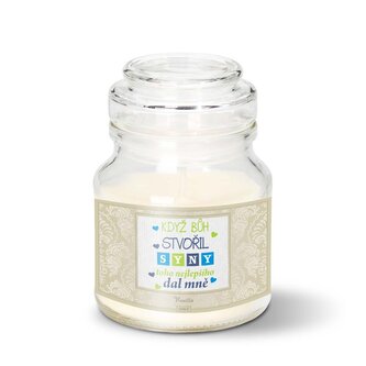 Svíčka Když Bůh stvořil syny: 120 g