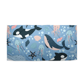 Ručník Dětský mořský svět: 50x100 cm