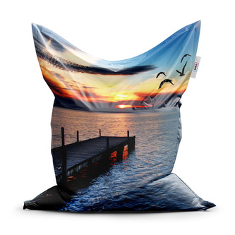 Sedací vak Západ slunce nad molem: 150x100 cm Sedací vak Západ slunce nad molem: 150x100 cm
