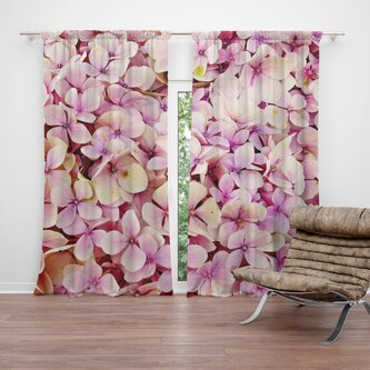 Závěs Růžové květy: 2ks 140x250cm