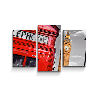 Obraz - 3-dílný Londýn 3: 75x50 cm