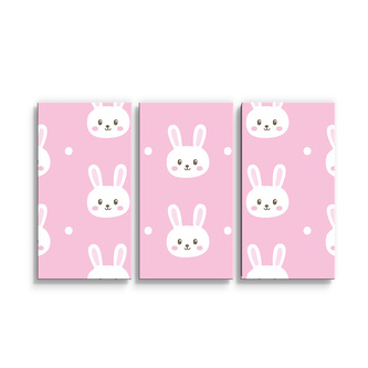 Obraz - 3-dílný Králíčci: 120x80 cm