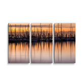 Obraz - 3-dílný Večerní přístav: 120x80 cm