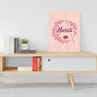 Dárková cedulka Nevěsta: 30x40 cm