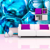 Tapeta Modré bubliny: 125x75 cm