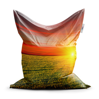 Sedací vak Západ slunce nad loukou: 150x100 cm Sedací vak Západ slunce nad loukou: 150x100 cm