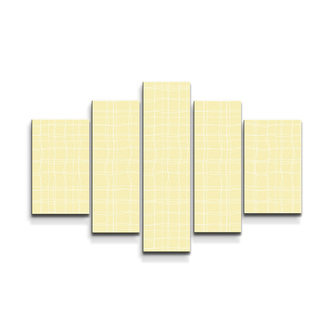 Obraz - 5-dílný Žluté pletivo : 125x90 cm