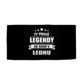 Ručník Ty pravé legendy se rodí v lednu: 70x140 cm
