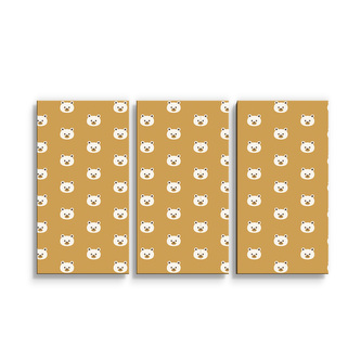 Obraz - 3-dílný Roztomilí medvídci: 120x80 cm