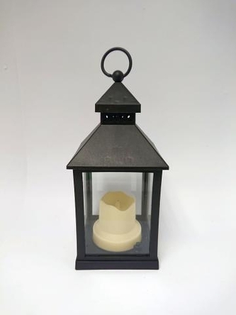 Lampa s LED svíčkou hranatá malá
