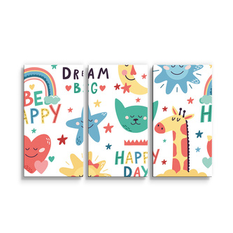 Obraz - 3-dílný Happy day: 120x80 cm