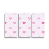 Obraz - 3-dílný Růžové srdce: 120x80 cm