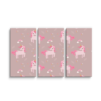 Obraz - 3-dílný Pony: 120x80 cm