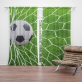 Závěs Fotbalový míč v bráně: 2ks 140x250cm