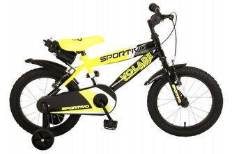 VOLARE - Detský bicykel pre chlapcov Sportivo Neon Yellow Black 16