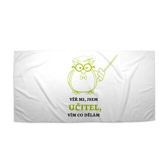 Ručník Věř mi, jsem učitel vím co dělám: 70x140 cm Ručník Věř mi, jsem učitel vím co dělám: 70x140 cm