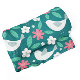 Deka Červené kvítí s ptáčky: 190x140 cm