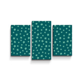 Obraz - 3-dílný Zelené hvězdy: 75x50 cm