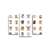 Obraz - 3-dílný Zvířátka 4: 75x50 cm