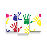 Obraz - 3-dílný Barevné otisky: 75x50 cm