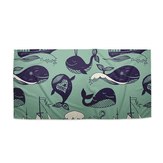 Ručník Velryby: 50x100 cm