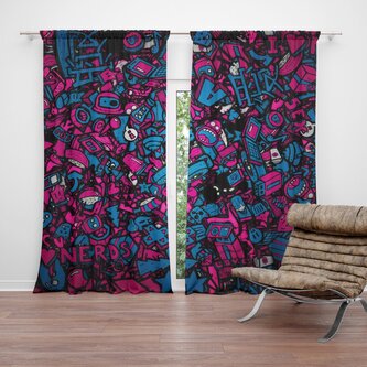 Závěs Kreslené obrázky: 2ks 140x250cm Závěs Kreslené obrázky: 2ks 140x250cm