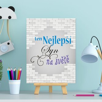 Dárková cedulka Ten nejlepší syn na světě: 30x40 cm