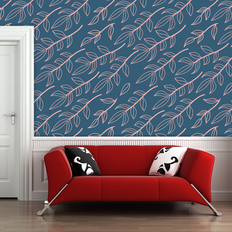 Tapeta Růžové malované lístky: 336x220 cm Tapeta Růžové malované lístky: 336x220 cm