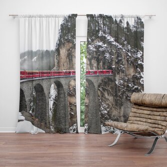 Závěs Vlak na mostě 2: 2ks 140x250cm Závěs Vlak na mostě 2: 2ks 140x250cm