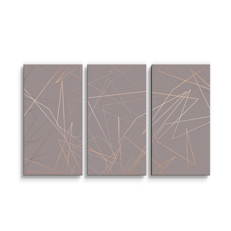 Obraz - 3-dílný Trojúhelníková abstrakce: 120x80 cm