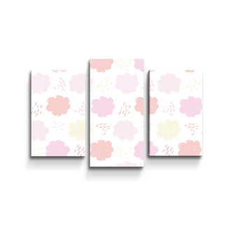 Obraz - 3-dílný Barevné obláčky: 75x50 cm