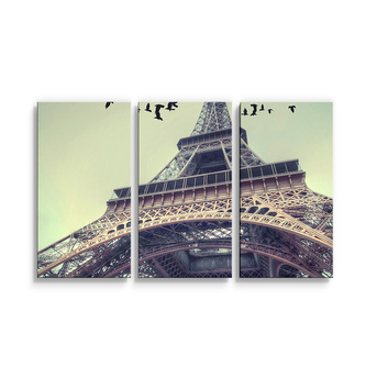 Obraz - 3-dílný Eiffelova věž 3: 120x80 cm