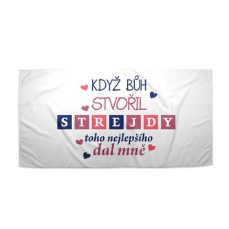 Ručník Když Bůh stvořil strejdy: 70x140 cm