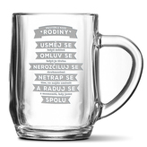 Půllitr Pravidla naší rodiny: 0,5