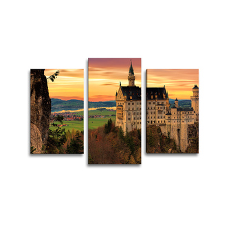 Obraz - 3-dílný Hrad: 75x50 cm