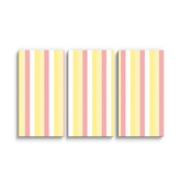Obraz - 3-dílný Žlutorůžové pruhy: 120x80 cm