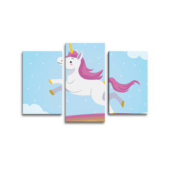Obraz - 3-dílný Jednorožec: 75x50 cm