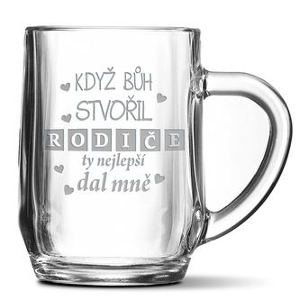 Půllitr Když Bůh stvořil rodiče: 0,5