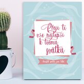 Dárková cedulka Přeji ti vše nejlepší k tvému svátku: 30x40 cm