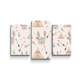 Obraz - 3-dílný Zajíček indián: 75x50 cm